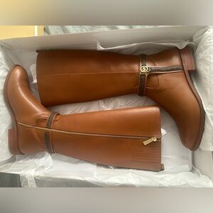Michael Kors Brown Leather Riding Boots size 9.5M